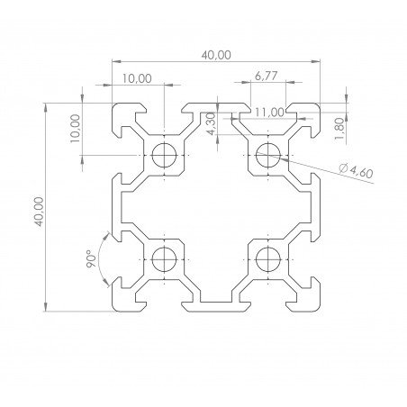 Profilé En U Aluminium 40x40x4 Mm – Longueur 1 Mètre, Finition Argent, Idéal Pour Bricolage Et Construction - 12